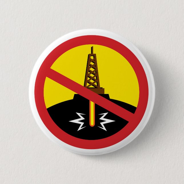 Stop Fracking Button (Front)