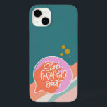 Stop Freaking Out Case-Mate iPhone Case<br><div class="desc">A reminder some of us could use quite often! Design features the phrase “Stop freaking out” inside a talk bubble with colorful illustrated accents.</div>