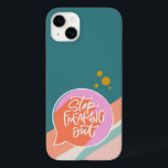 Stop Freaking Out Case-Mate iPhone Case<br><div class="desc">A reminder some of us could use quite often! Design features the phrase “Stop freaking out” inside a talk bubble with colorful illustrated accents.</div>