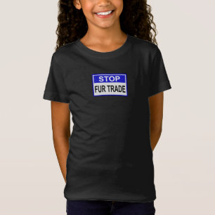 Stop Fur Trade Blue sign T-Shirt