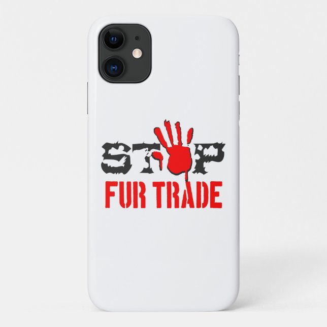 Stop Fur Trade Case-Mate iPhone Case (Back)