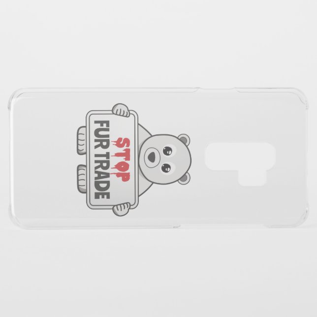 Stop Fur Trade Sad Polar Bear Uncommon Samsung Galaxy Case (Back (Horizontal))