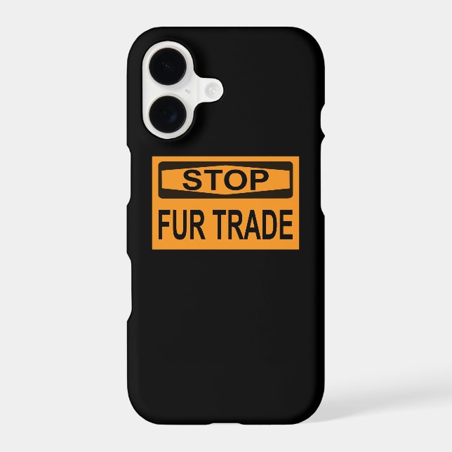 Stop Fur Trade Sign orange Samsung Galaxy Case (Back)