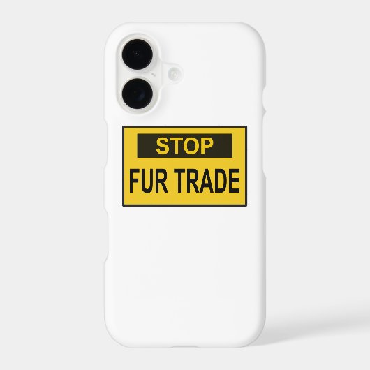 Stop Fur Trade Sign yellow Samsung Galaxy Case (Back)