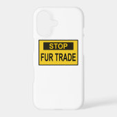 Stop Fur Trade Sign yellow Samsung Galaxy Case (Back)