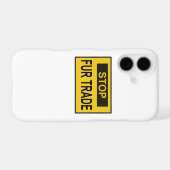 Stop Fur Trade Sign yellow Samsung Galaxy Case (Back Horizontal)