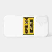 Stop Fur Trade Sign yellow Samsung Galaxy Case (Back Horizontal)