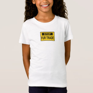 Stop Fur Trade Sign yellow T-Shirt