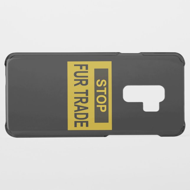 Stop Fur Trade Sign yellow Uncommon Samsung Galaxy Case (Back (Horizontal))