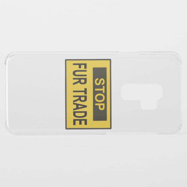 Stop Fur Trade Sign yellow Uncommon Samsung Galaxy Case (Back (Horizontal))