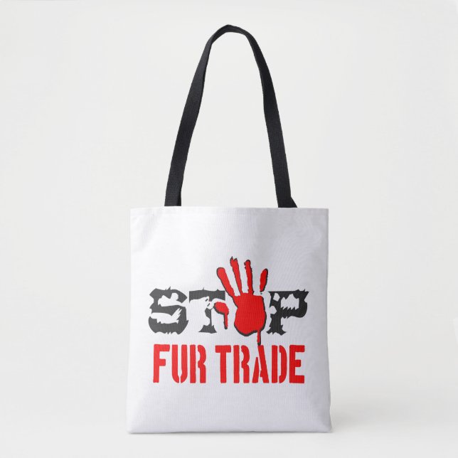 Stop Fur Trade Tote Bag (Front)