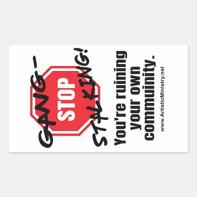 STOP GANG-STAKLING STICKER (Front)