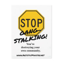 Stop Gang-Stalking POSTCARD