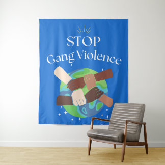 Stop Gang Violence Hands entwined Tapestry