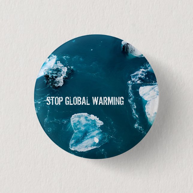 Stop Global Warming Button (Front)