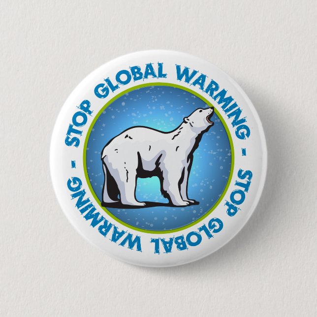 Stop Global Warming Button (Front)
