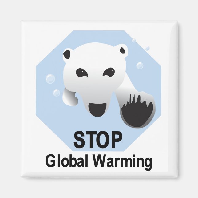 Stop Global Warming magnet (Front)