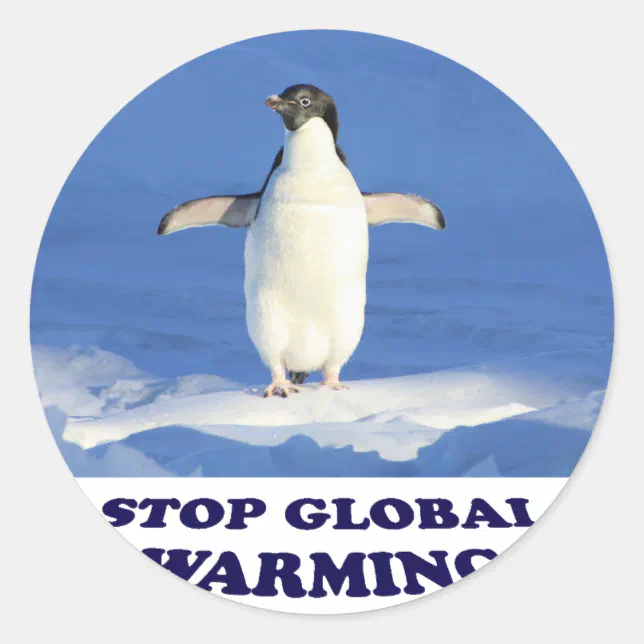 Stop Global Warming multiply siroki.png Classic Round Sticker | Zazzle