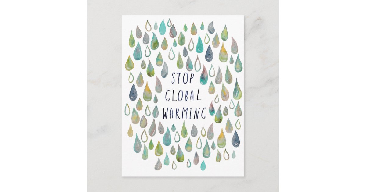 STOP GLOBAL WARMING Protect the Planet Postcard | Zazzle