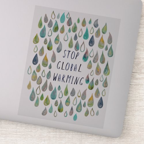 STOP GLOBAL WARMING Save Earth Sticker