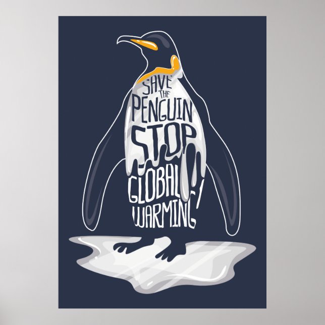 Stop Global Warming Save the Sea Animals Poster (Front)