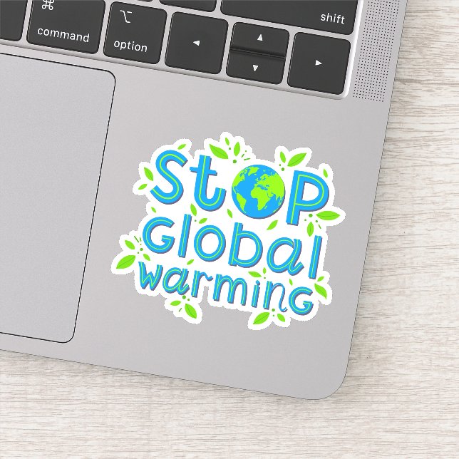 Stop Global Warming Sticker (Detail)