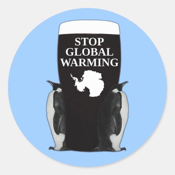 Stop global warming sticker