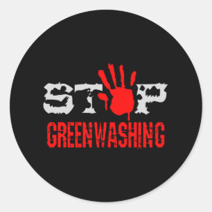 Stop Greenwashing Classic Round Sticker