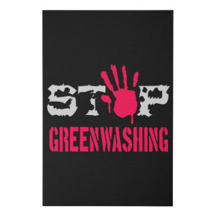 Stop Greenwashing Faux Canvas Print
