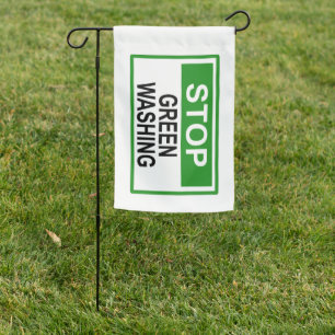 Stop Greenwashing Sign Button