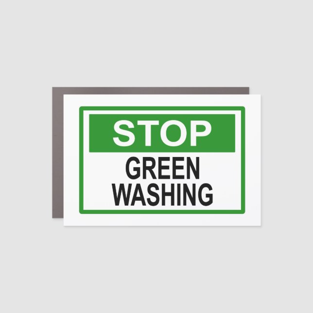 Stop Greenwashing Sign Button (Front)