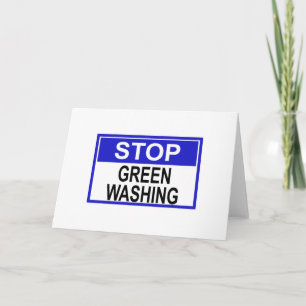 Stop Greenwashing Sign Card