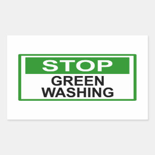 Stop Greenwashing Sign Rectangular Sticker