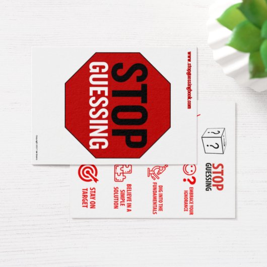 Stop Guessing Pocket Card, 2.5" x 3.5" (Desk)