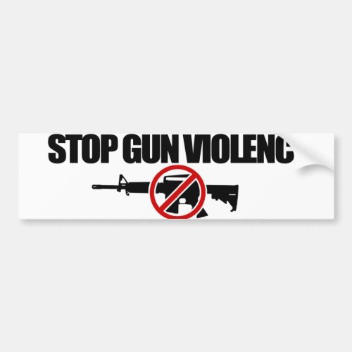 Stop Gun Violence NOW Bumper Sticker