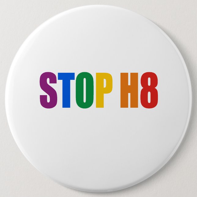 STOP H8 PINBACK BUTTON (Front)