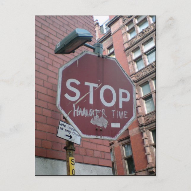 Stop Hammer Time Postcard (Front)