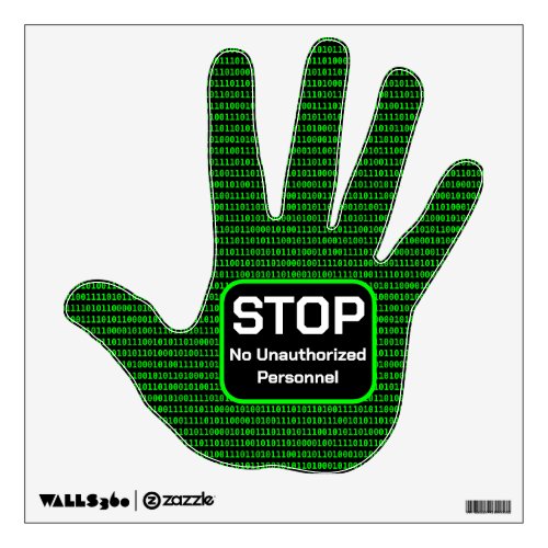 Stop Hand Gesture _ IT Security No Entry Sign Wall Decal