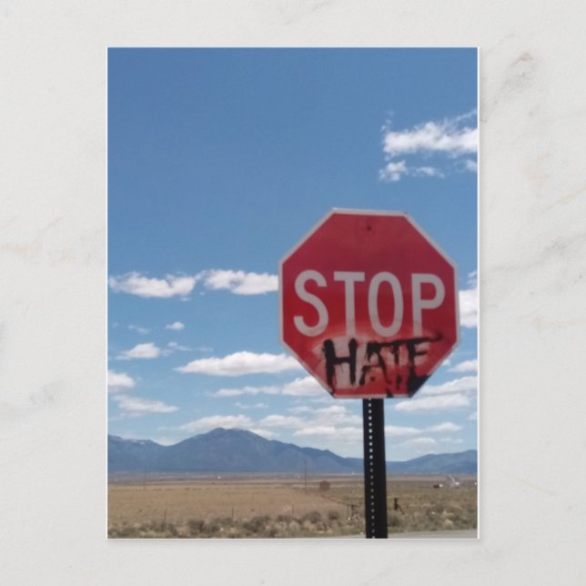 Stop Hate Postcard (Front)