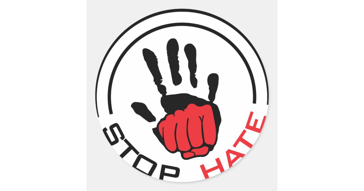 STOP HATE stickers