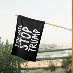 Stop Hate Stop Trump House Flag