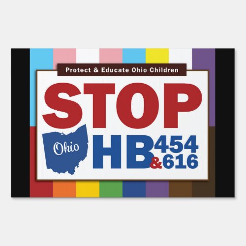 Stop HBs 454  616  36x24 Yard Sign with Frame