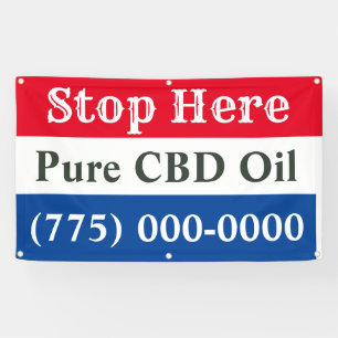 Stop Here CBD Sales 5' Banner