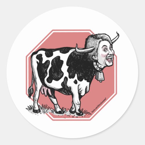 Stop Hillary Mad Cow Anti_Hillary Sticker