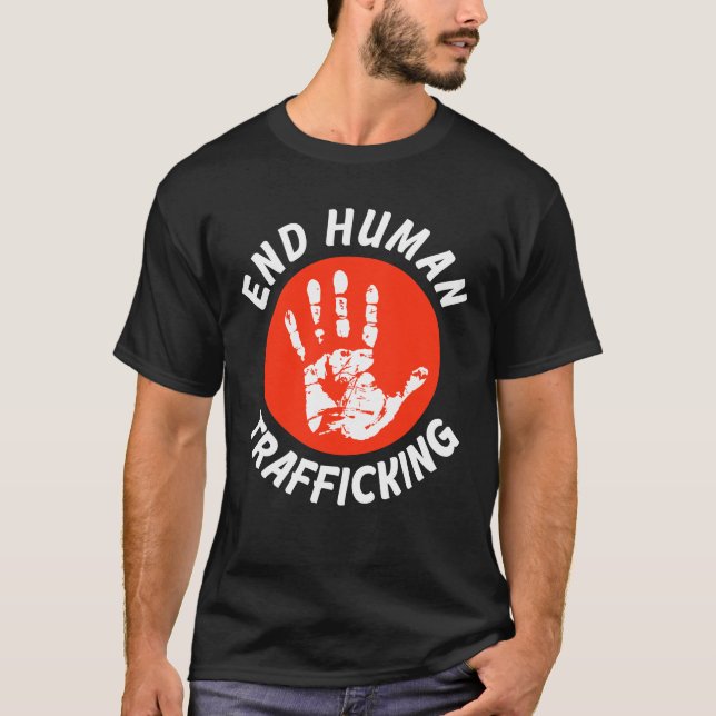 Stop Human Trafficking Human Rights T-Shirt (Front)