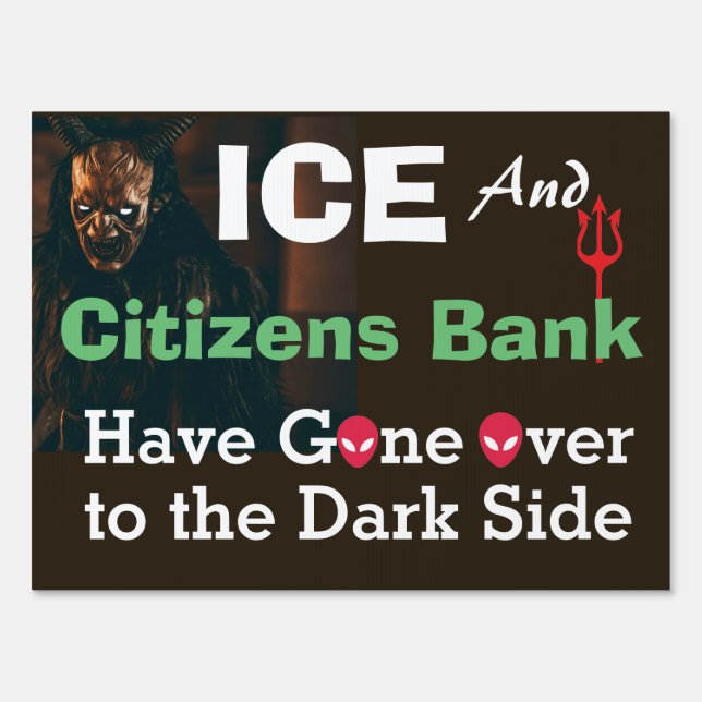 Stop ICE : two-sided 18 x24 Sign (Back)