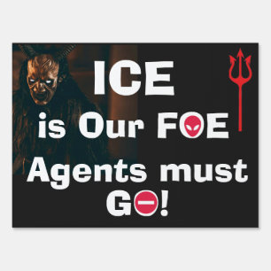 Stop ICE: two-sided 18 x24 Sign