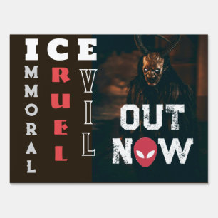 Stop ICE : two-sided (different) 18 x24 Sign