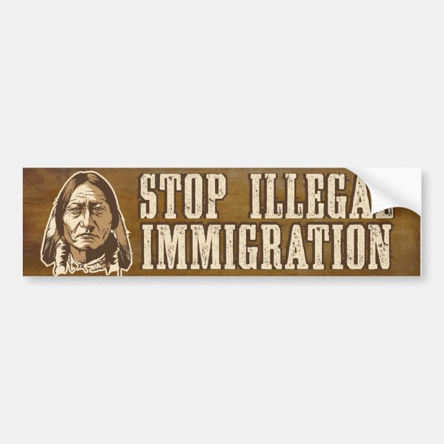 Stop Illegal Immigration Bumper Sticker (Front)
