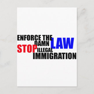stop illegal immigration postcard